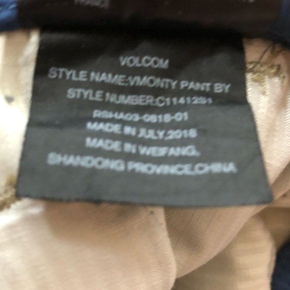 Volcom Vmonty Chino Style Pants Size 27/14y - Picture 10 of 10
